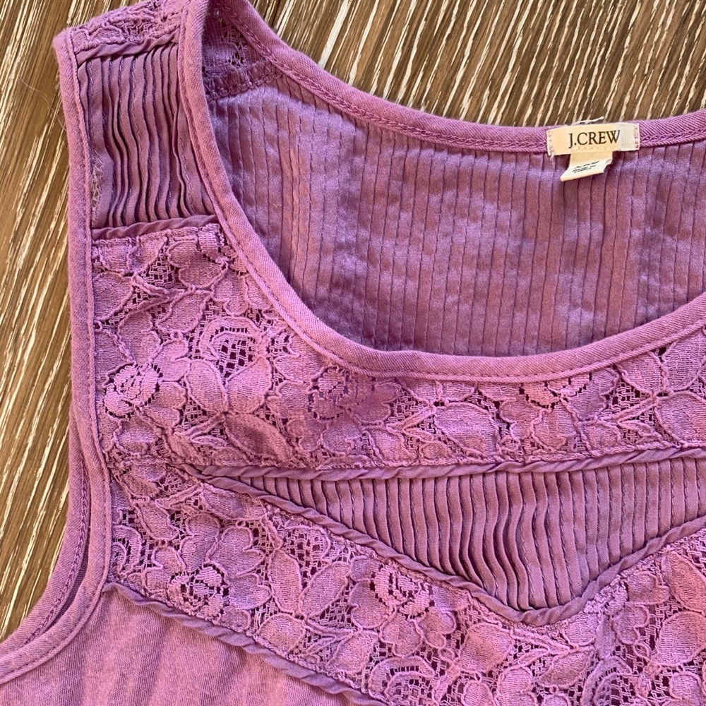 J. Crew NWOT Lilac Sleeveless Tank Tee XXS